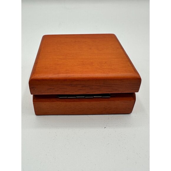 Argento Vivo Jewelry Box Wooden Exterior Velvet Lining 3" EMPTY - Picture 8 of 9